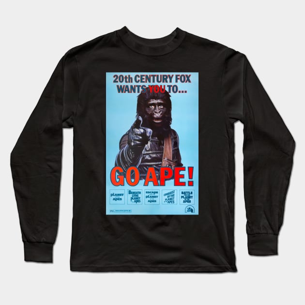 Go Ape! 1974 Poster Long Sleeve T-Shirt by Pop Fan Shop